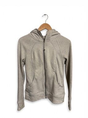 Lululemon Athletica Heathered Gray Full-Zip Scuba Glitter Accents*- Size 6